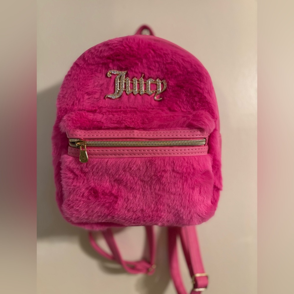 Juicy Couture Pink Furry Backpack